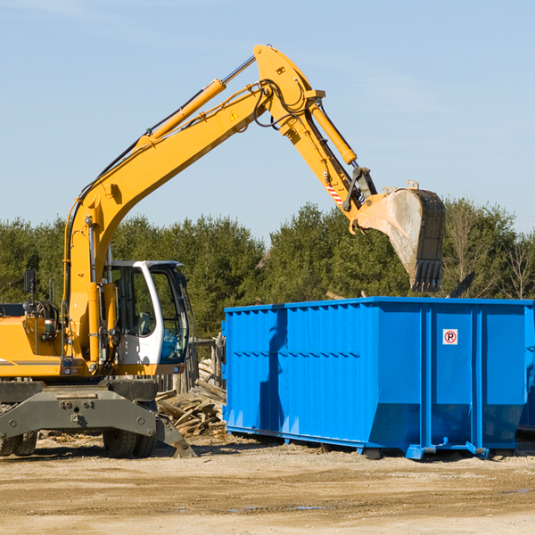 are there any restrictions on where a residential dumpster can be placed in Amalga